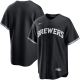 Men's Milwaukee Brewers Nike Black/White Official Cool Base Jersey