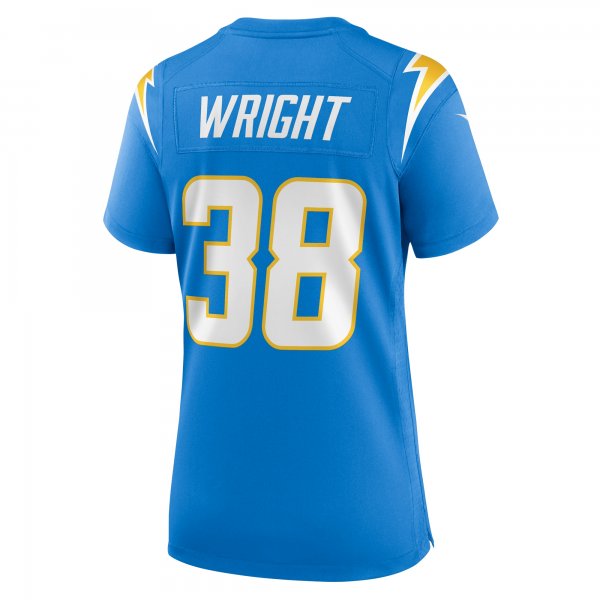 Women's Los Angeles Chargers Milton Wright Nike Powder Blue  Game Jersey