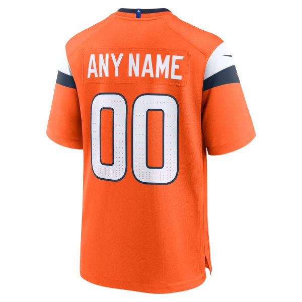 Men's Denver Broncos  Nike Orange Custom Game Jersey