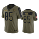 Chicago Bears Cole Kmet Olive 2021 Salute To Service Men's Limited NFL Jersey