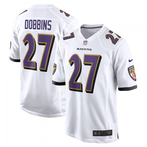 Men's Baltimore Ravens J.K. Dobbins Nike White Away Game Player Jersey