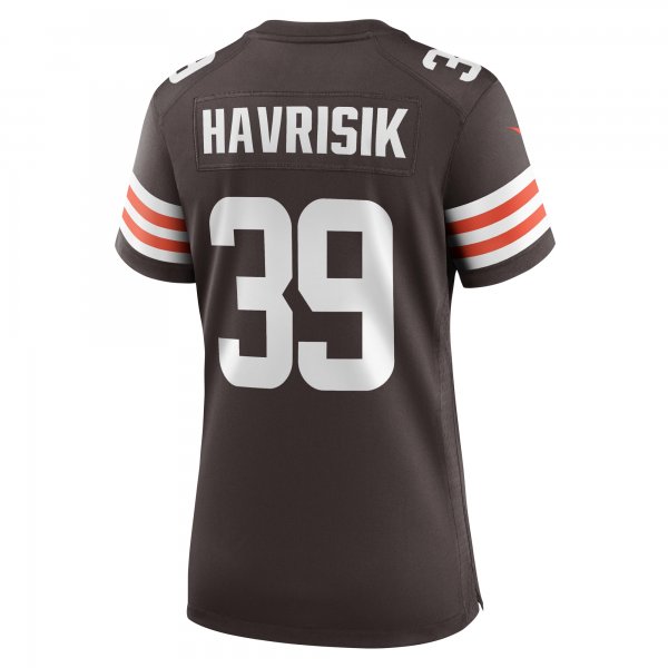 Women's Cleveland Browns Lucas Havrisik Nike  Brown Team Game Jersey