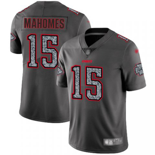 Kansas City Chiefs #15 Patrick Mahomes Gray Static Men's Stitched NFL Vapor Untouchable Limited Jersey