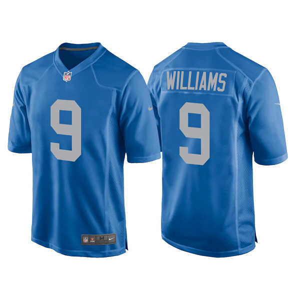 Men's Detroit Lions Jameson Williams #9 Blue 2022 NFL Draft Limited Jersey