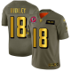 Men's Atlanta Falcons #18 Calvin Ridley Camo/Gold Stitched NFL Limited 2019 Salute To Service Jersey