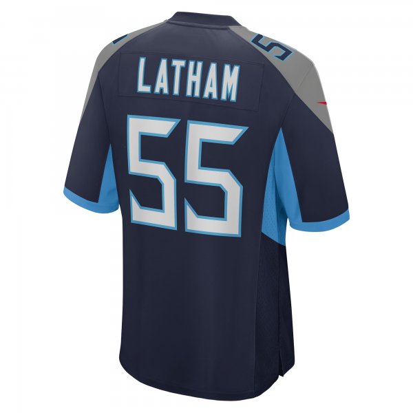 Men's Tennessee Titans JC Latham Nike Navy 2024 NFL Draft First Round Pick Player Game Jersey