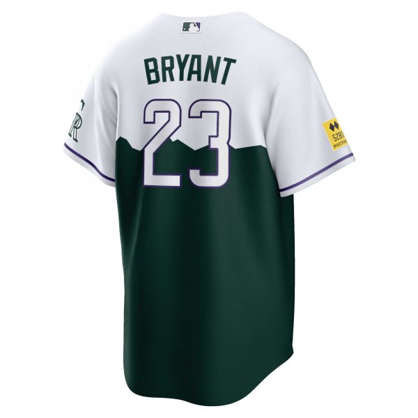 Men's Colorado Rockies Kris Bryant Nike Green City Connect Replica Player Jersey