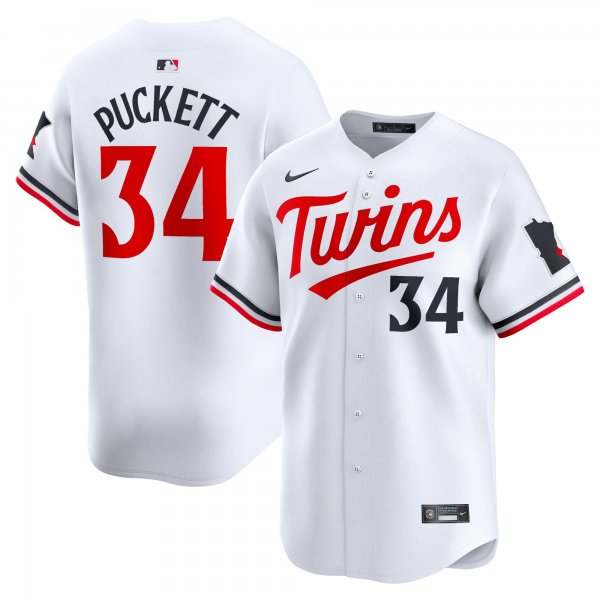 Men's Minnesota Twins Kirby Puckett Nike White Home Limited Player Jersey