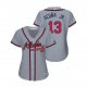 Women's Atlanta Braves Ronald Acuna Jr. Majestic Road 2019 Cool Base MLB Jersey