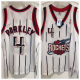 Men's Houston Rockets #4 Charles Barkley White NBA Stitched Jersey