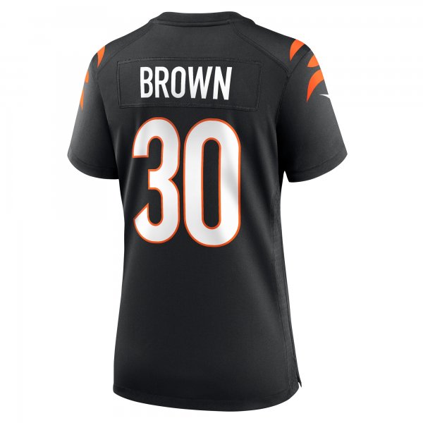 Women's Cincinnati Bengals Chase Brown Nike  Black Team Game Jersey