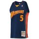 Men's Golden State Warriors Baron Davis Mitchell & Ness Navy 2006/07 Hardwood Classics Swingman Jersey