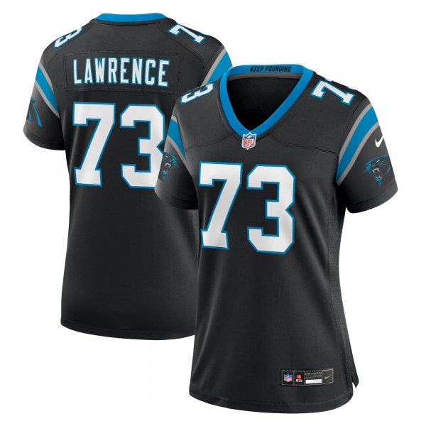 Women's Carolina Panthers Rashard Lawrence Nike  Black  Game Jersey