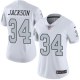 Nike Las Vegas Raiders #34 Bo Jackson White Women's Stitched NFL Limited Rush Jersey