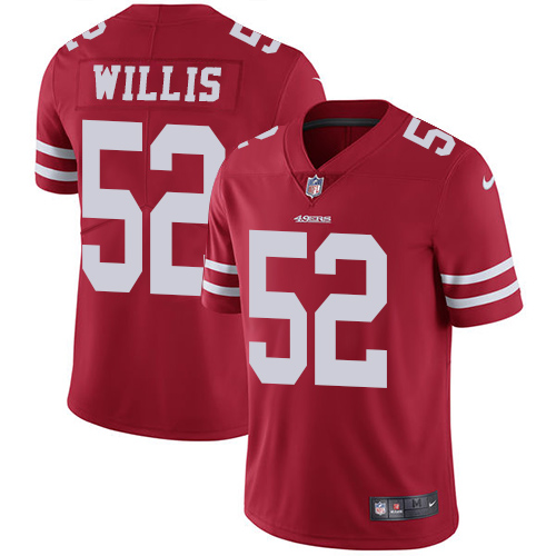 Men's Nike San Francisco 49ers #52 Patrick Willis Red Team Color Stitched NFL Vapor Untouchable Limited Jersey