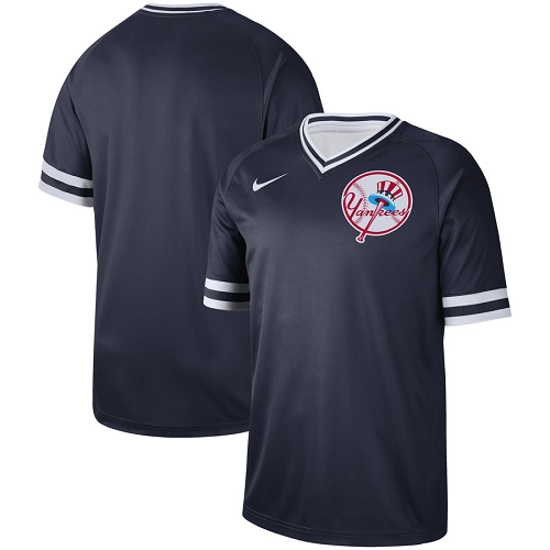 Men's Nike New York Yankees Blank Navy Cooperstown Collection Legend V-Neck MLB Jersey