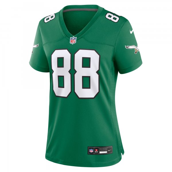 Women's Philadelphia Eagles Dallas Goedert Nike Kelly Green Alternate Game Jersey