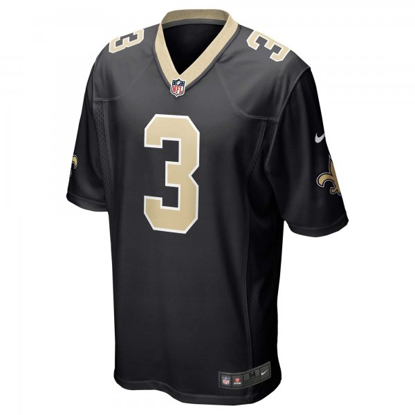 Men's New Orleans Saints Wil Lutz Nike Black Game Jersey