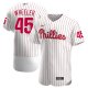 Men's Nike Philadelphia Phillies #45 Zack Wheeler White Home 2020 Player MLB Jersey