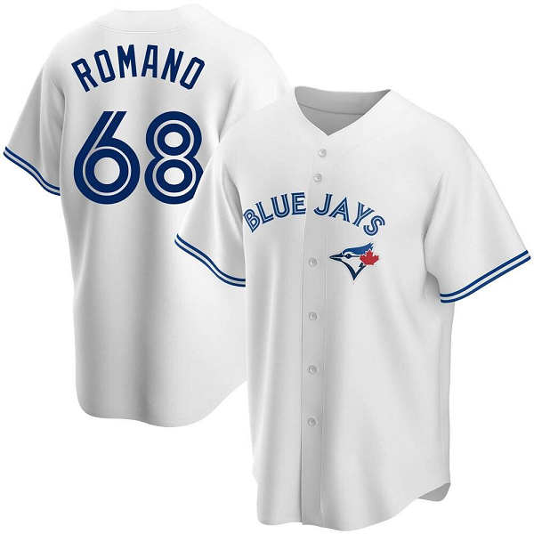 Men's Toronto Blue Jays #68 Jordan Romano White Home MLB Jersey