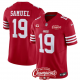 Men's San Francisco 49ers #19 Deebo Samuel Red 2023 F.U.S.E. With 1-star C Patch And NFC West Champions Patch Stitched NFL Jersey