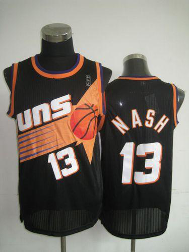 Men's Phoenix Suns #13 Steve Nash Black Throwback Stitched NBA Jersey