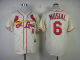 St. Louis Cardinals #6 Stan Musial Cream Alternate Cool Base Stitched MLB Jersey