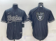 Men's Las Vegas Raiders Blank Black Stitched Baseball Cool Base Jersey