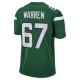 Men's New York Jets Carter Warren Nike Gotham Green  Game Jersey