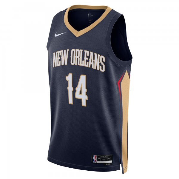 Unisex New Orleans Pelicans Brandon Ingram Nike Navy Swingman Jersey - Icon Edition