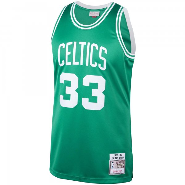 Men's Boston Celtics Larry Bird Mitchell & Ness Kelly Green 1985/86 Hardwood Classics Jersey