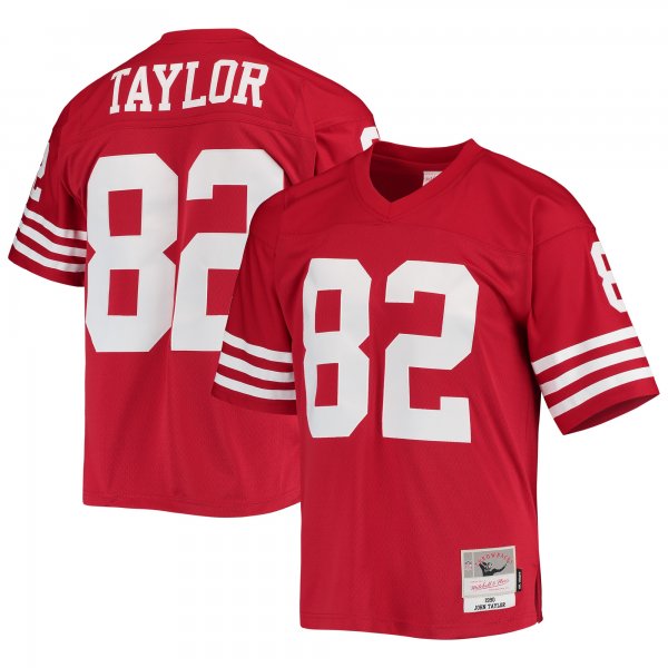 Men's San Francisco 49ers John Taylor Mitchell & Ness Scarlet Legacy Replica Jersey