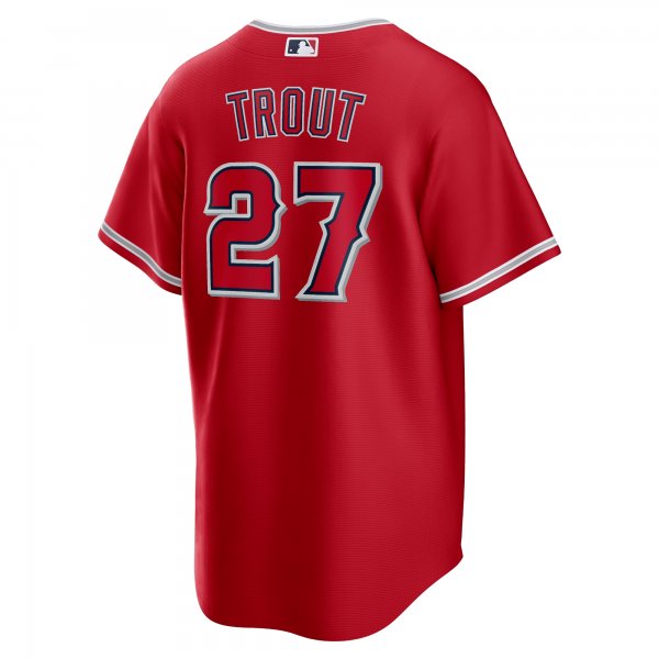 Men's Los Angeles Angels Mike Trout Nike Red Alternate Replica Player Name Jersey