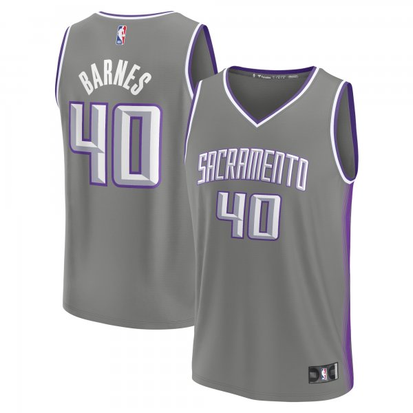 Men's Sacramento Kings Harrison Barnes Fanatics Gray Fastbreak Jersey - City Edition