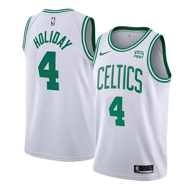 Men's Nike Boston Celtics #4 Jrue Holiday White NBA Association Swingman Jersey