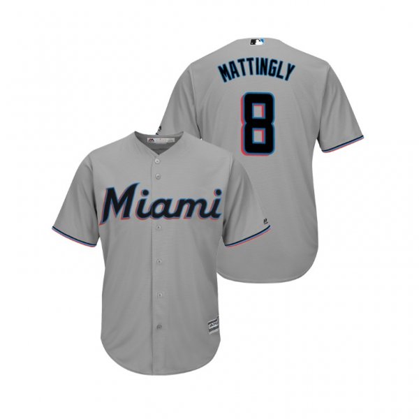 Men's Miami Marlins Don Mattingly Majestic Official 2019 Cool Base MLB Jersey