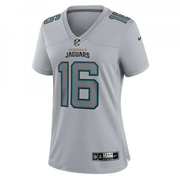 Women's Jacksonville Jaguars Trevor Lawrence Nike Gray Atmosphere Fashion Game Jersey