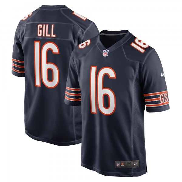 Men's Chicago Bears Trenton Gill Nike Navy Game Player Jersey