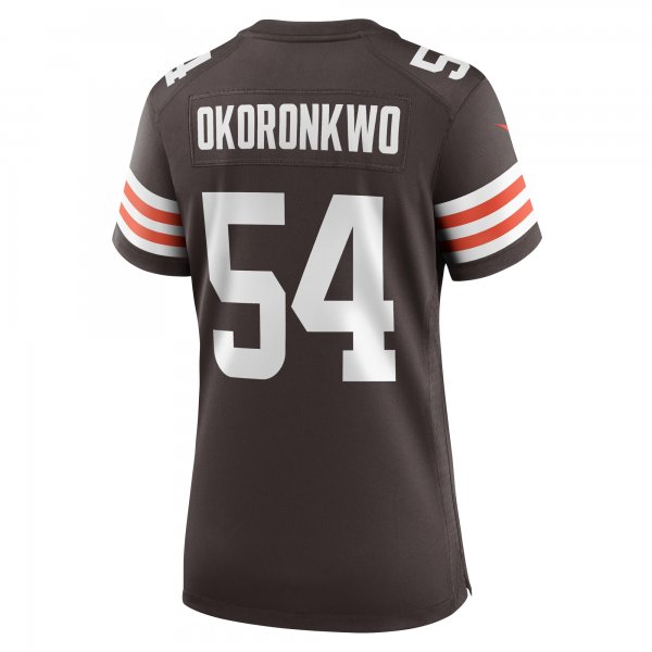 Women's Cleveland Browns Ogbonnia Okoronkwo Nike Brown Game Player Jersey