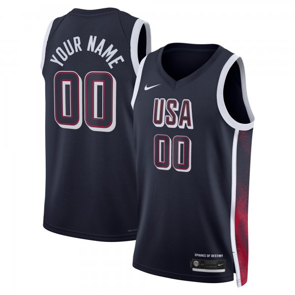 Unisex Men's USA Basketball Nike Navy 2024 Swingman Custom Jersey