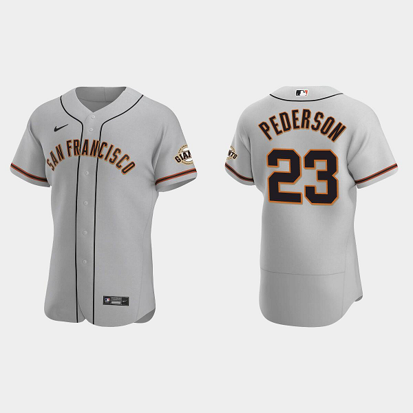 Men's San Francisco Giants #23 Joc Pederson Gray Road MLB Jersey