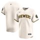 Men's Milwaukee Brewers Nike Cream Home Limited Jersey