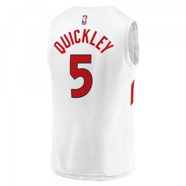 Youth Toronto Raptors Immanuel Quickley Fanatics White Fast Break Player Jersey - Association Edition