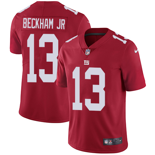 Nike New York Giants #13 Odell Beckham Jr Red Alternate Men's Stitched NFL Vapor Untouchable Limited Jersey