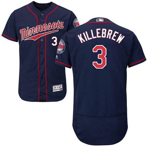 Minnesota Twins #3 Harmon Killebrew Navy Blue Flexbase Collection Stitched MLB Jersey