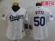 WoMen's Los Angeles Dodgers #50 Betts White Game 2021 Nike MLB Jerseys