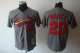 Mitchell And Ness St. Louis Cardinals #20 Lou Brock Grey Cool Base Stitched Throwback MLB Jersey