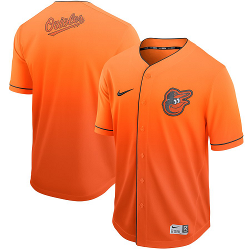 Men's Nike Baltimore Orioles Blank Orange Fade MLB Jersey