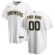 Men's Nike Milwaukee Brewers Custom White MLB Home 2020 Jersey