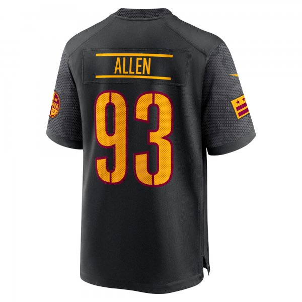 Men's Washington Commanders Jonathan Allen Nike Black Alternate Game Player Jersey